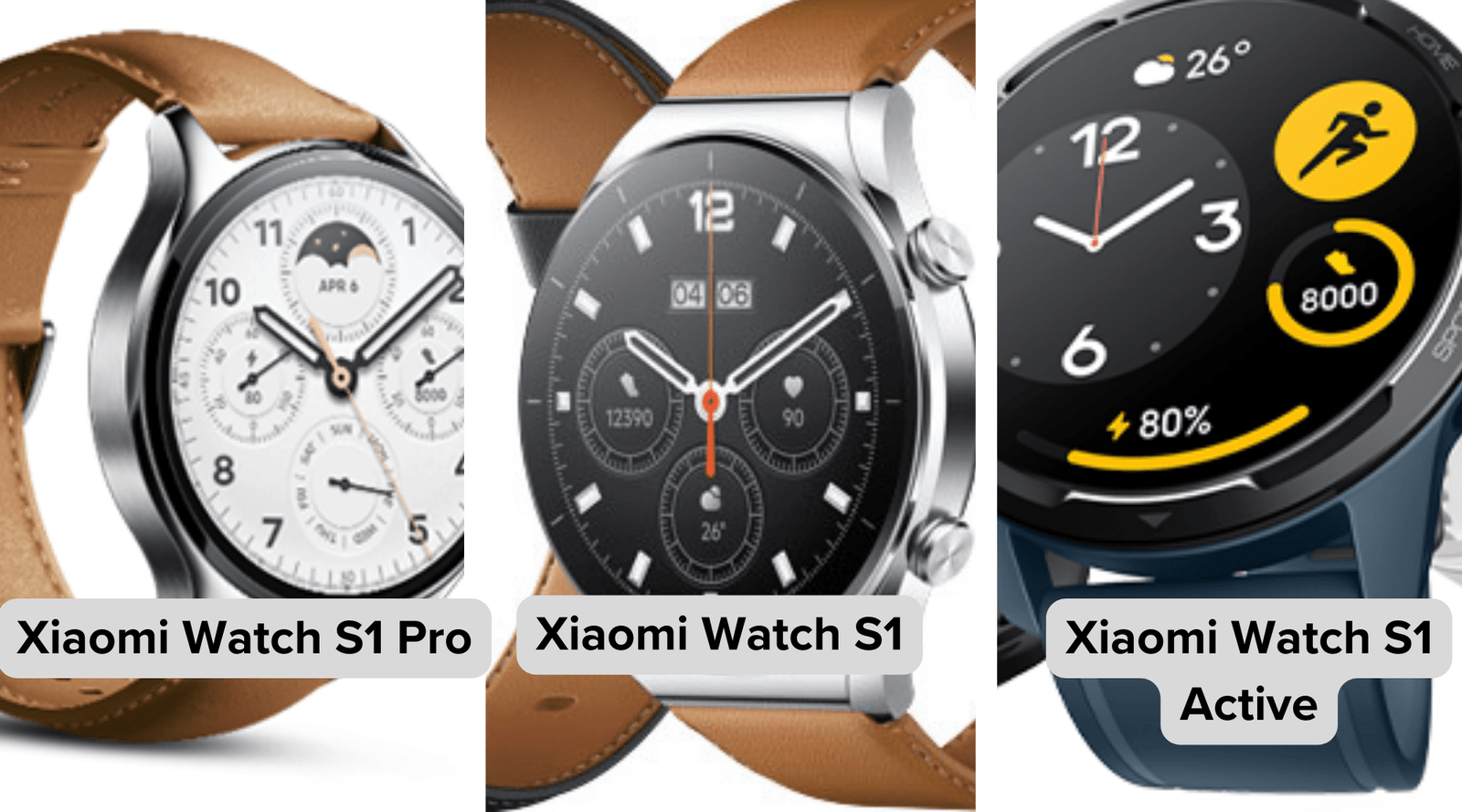 Xiaomi Watch S1 Vs Xiaomi Watch S1 Pro Vs Xiaomi Watch S1 Active