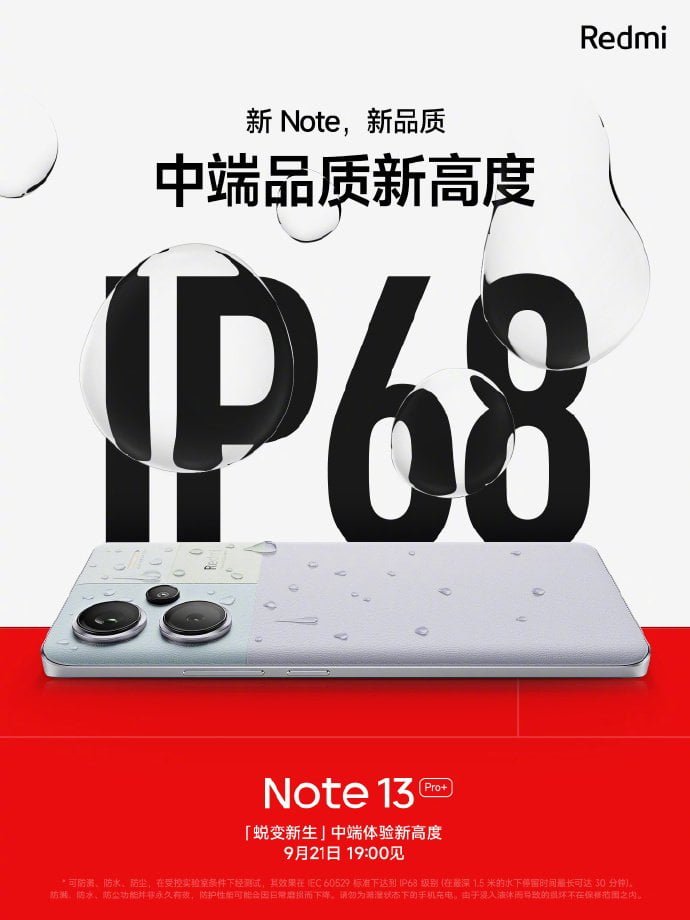 El Redmi Note 13 Pro+ está a punto de cambiar el segmento de gama media con su certificación IP68. Descubre todo sobre este emocionante lanzamiento en Planeta Xiaomi.