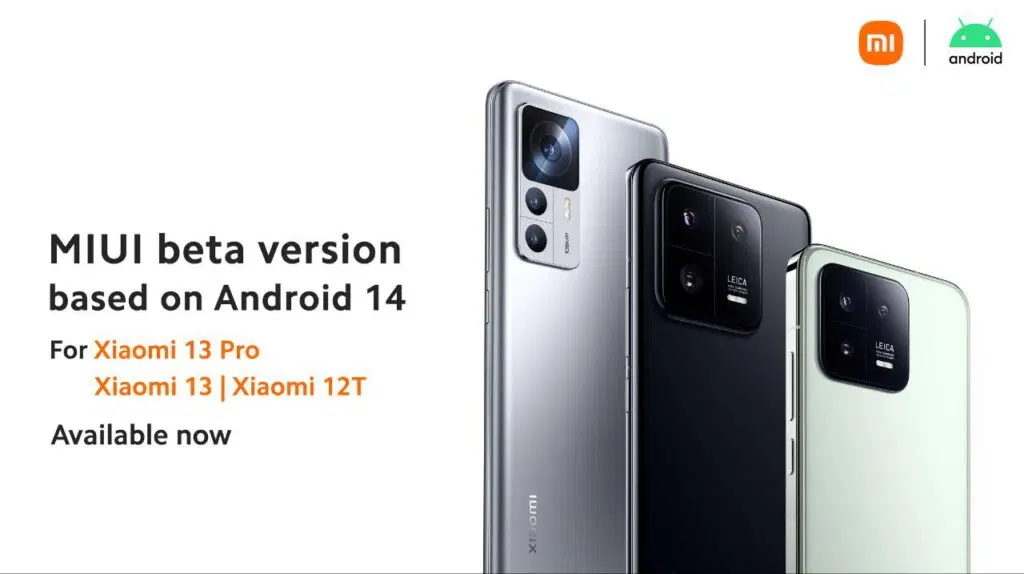 La gran sorpresa de Xiaomi: Actualización de Android 14 para Xiaomi 13, 13 Pro y 12T
