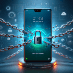 A-Xiaomi-smartphone-with-chains-breaking-around-it-symbolizing-the-unlocking-of-the-bootloader.-The-phone-displays-the-HyperOS-interface-emphasizing