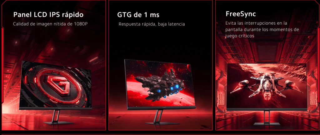 Xiaomi G24i, monitor de juegos económico con pantalla Full HD, tasa de refresco de 180Hz y tiempo de respuesta de 1ms, ideal para gamers.