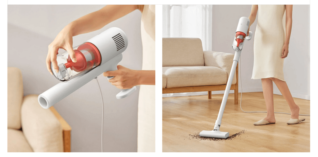 La Aspiradora Mijia con Cable combina potencia y diseño ergonómico, ideal para mantener nuestro hogar limpio.