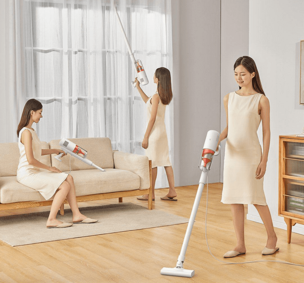 La Aspiradora Mijia con Cable combina potencia y diseño ergonómico, ideal para mantener nuestro hogar limpio.