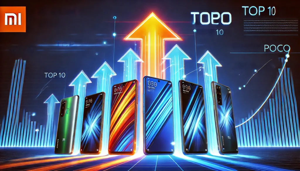 Xiaomi y POCO Dominan la Lista de los 10 Teléfonos Más Populares