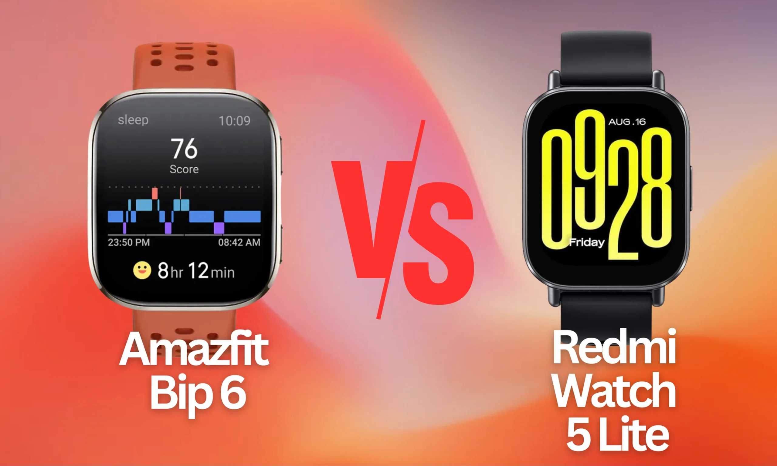 Redmi Watch 5 Lite vs Amazfit Bip 6