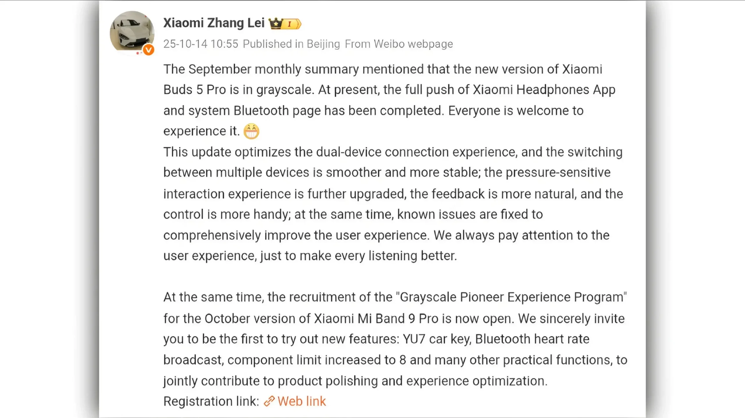 Xiaomi Buds 5 Pro Band 9 Pro