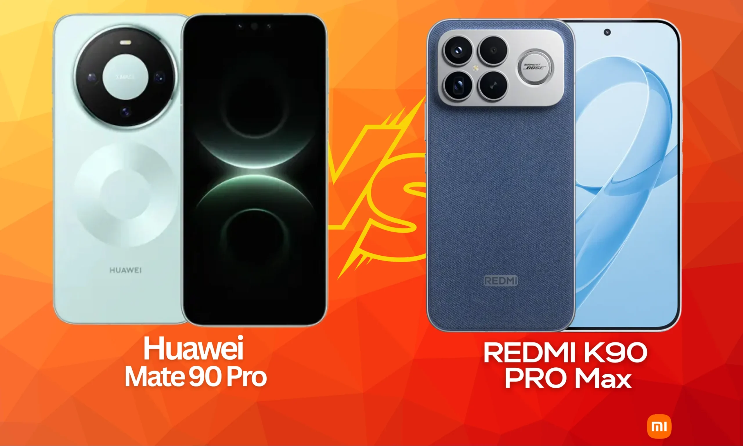 Huawei Mate 90 Pro vs Redmi K90 Pro Max - prototipo filtrado