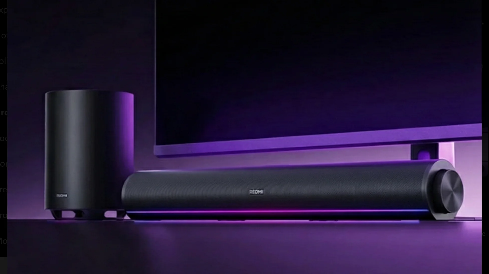 Xiaomi soundbar escritorio subwoofer inalámbrico RGB -